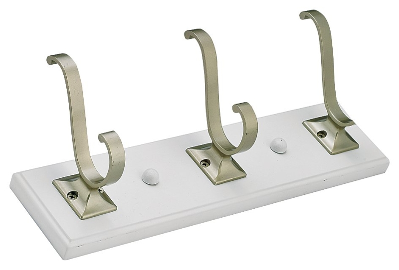 Richelieu T39251184 Series Transitional Hook Rack, Wall Mounting, 76 mm H x 300 mm W Dimensions, Espresso, 10 kg