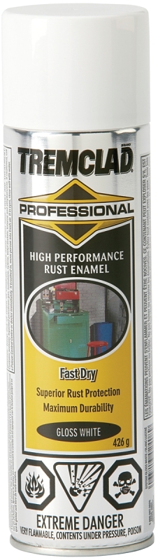 Tremclad 5707592838 Rust Preventative Spray Paint, Gloss, White, 426 g, Can