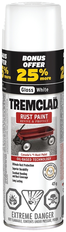 Rust-Oleum 27025B425 Rust Preventative Spray Paint, Gloss, White, 425 g, Can