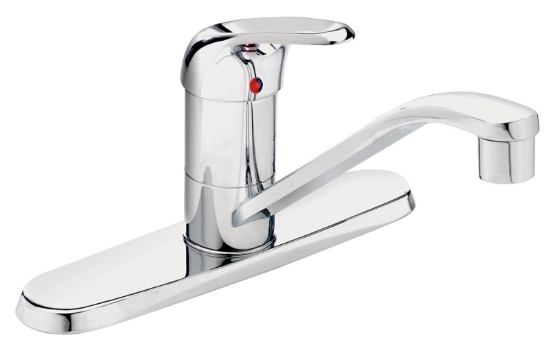 Belanger 4765CP Series Kitchen Sink Faucet, Polished Chrome, 4 in Spout, 8-1/4 in Spout Reach, 2.2 gpm, 3-Faucet Hole
