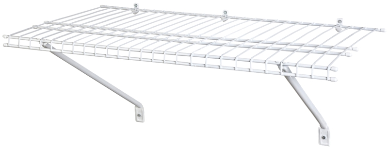 ClosetMaid 1031 Shelf Kit, 60 lb, 36 in L, 12 in W, Steel, White