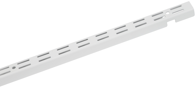 ClosetMaid 2808 Standard Shelf Track, 60 in W, 1 in H, Steel, Epoxy-Coated