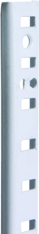 Knape & Vogt 255 PK255 WH 60 Shelf Standard, 500 lb, 23 ga Thick Material, 5/8 in W, 60 in H, Steel