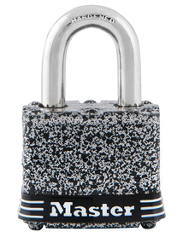 Master Lock 380D Padlock, Keyed Different Key, 9/32 in Dia Shackle, 1-1/8 in H Shackle, Steel Shackle, Steel Body