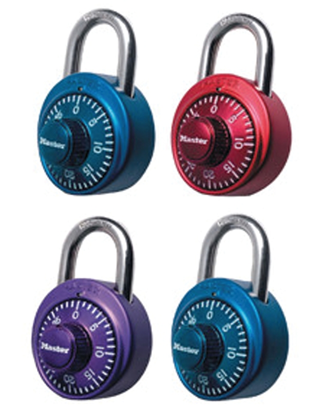 Master Lock 1530DCM Padlock, 9/32 in Dia Shackle, 3/4 in H Shackle, Steel Shackle, Steel Body, Anodized Aluminum