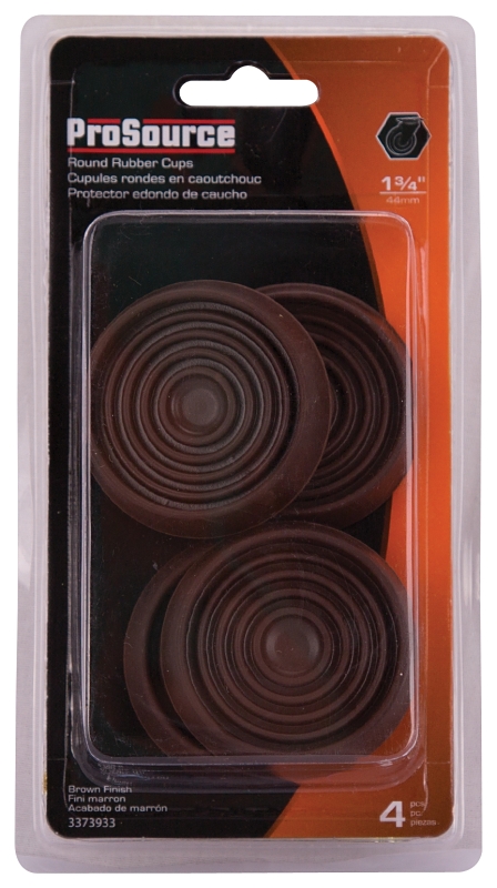 ProSource FE-S709-PS Caster Furniture Glide, Rubber, Brown, Brown, 2-5/32 x 2-5/32 x 15/32 in Dimensions