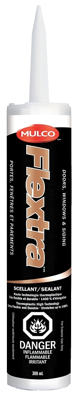 Mulco Flextra 101600 Thermoplastic Sealant, Cement Gray, -22 to 100 deg F, 300 mL Cartridge