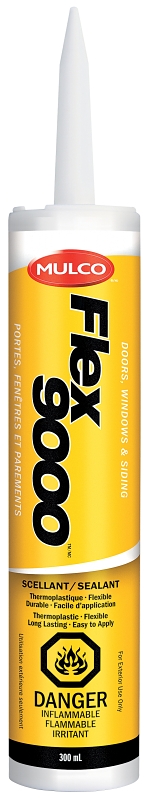 Mulco Flex 9000 106390 Thermoplastic Sealant, Dark Brown, -13 to 100 deg F, 300 mL Cartridge