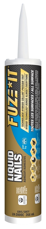 Liquid Nails FUZE IT LN-2000 Construction Adhesive, Gray, 9 oz Cartridge