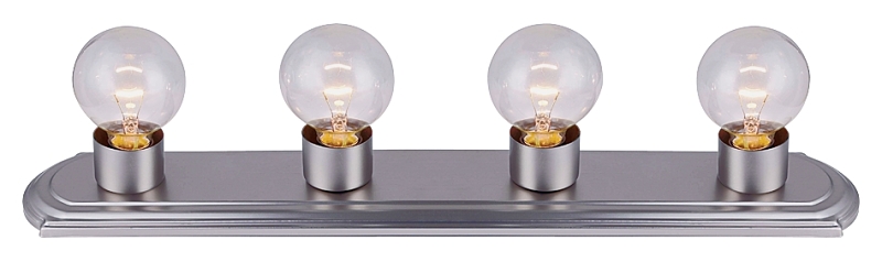 Canarm IVLBS14BPT Vanity Light, 60 W, 4-Lamp, G Lamp, Brushed Pewter Fixture