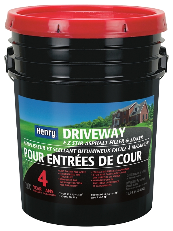 Henry HE200C074 Filler and Sealer, Liquid, Black, 5 gal Pail