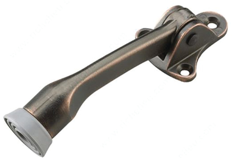 Onward 68ORBV Flip-Down Door Stop, 5 in Projection, Metal, Oil-Rubbed Bronze