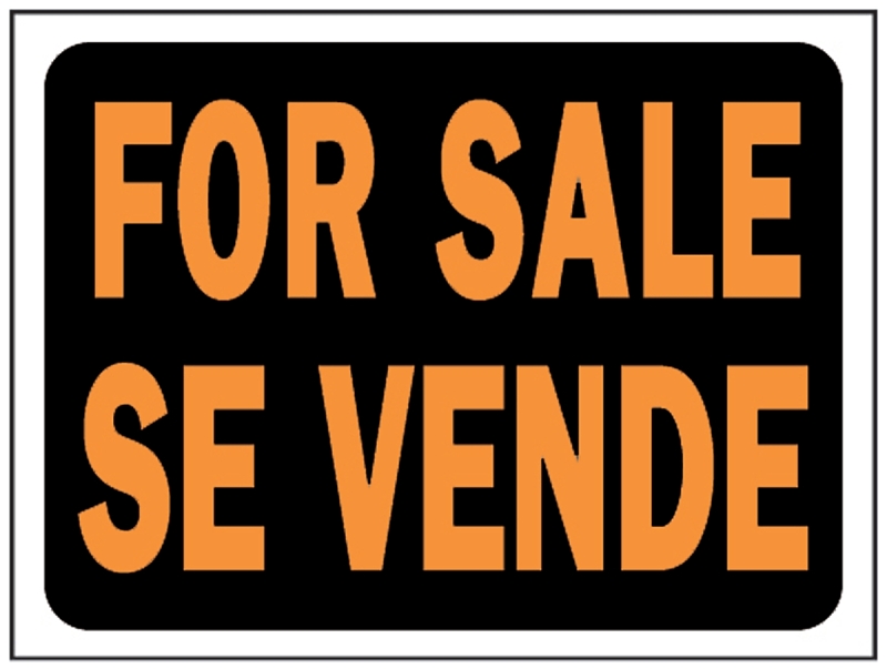Hy-Ko Hy-Glo Series 3064 Identification Sign, 8-1/2 x 12 in Dimensions, FOR SALE SE VENDE, Fluorescent Orange Legend