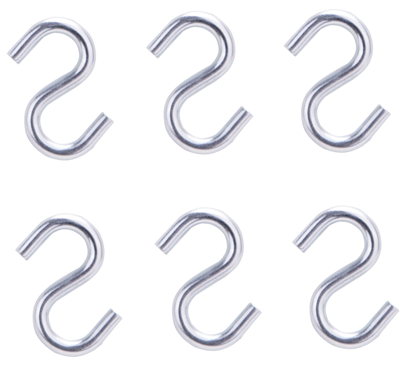 ProSource LR-378-PS S-Hook, 10 lb Working Load, 5/64 in Dia Wire, Steel, Zinc