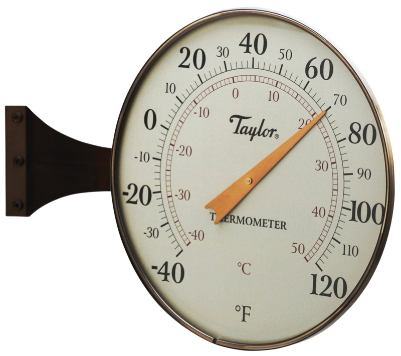 Taylor 6729 Large 13" Dial Flag Indoor Outdoor Thermometer 5408794 for sale online 