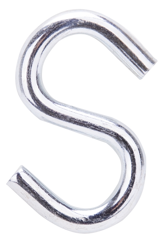 ProSource LR372 S-Hook, 100 lb Working Load, 0.229 in Dia Wire, Steel, Zinc