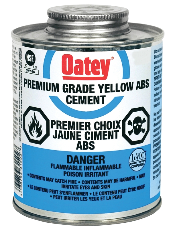Oatey 48905/31501 Solvent Cement, Liquid, Yellow, 237 mL
