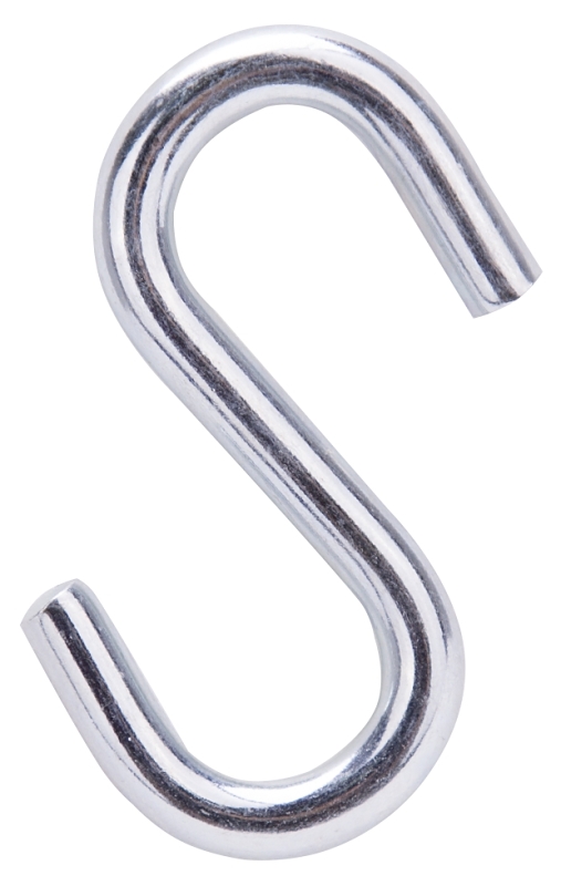 ProSource LR373 S-Hook, 100 lb Working Load, 0.229 in Dia Wire, Steel, Zinc