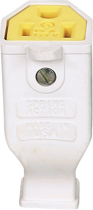 Eaton Wiring Devices SA993W Electrical Connector, 2 -Pole, 15 A, 125 V, NEMA: NEMA 5-15, White