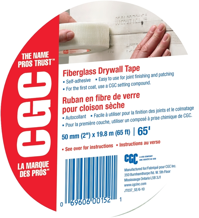 Sheetrock 380012 Drywall Joint Tape, 65 ft L, 2 in W, White