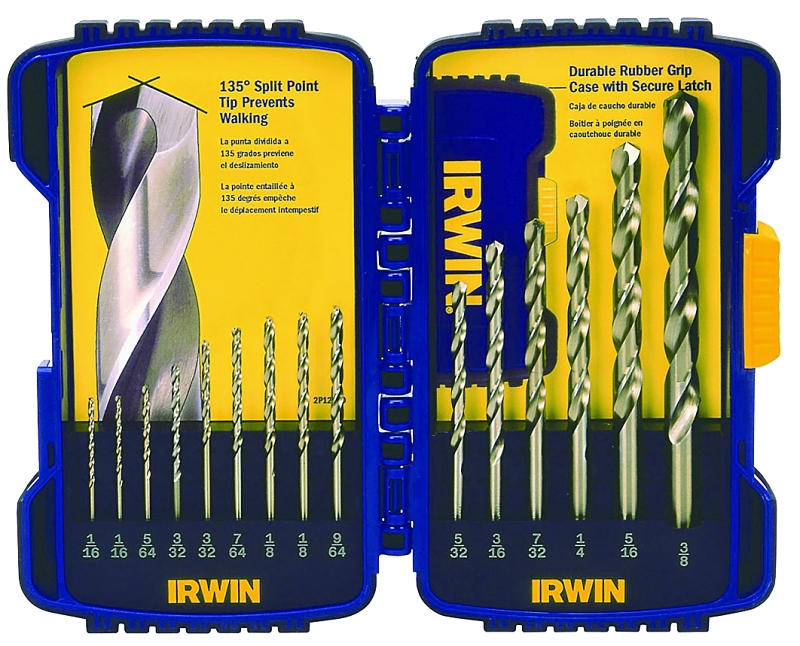 IRWIN 316015 Drill Bit Set, General-Purpose, Cobalt HSS, Black Oxide