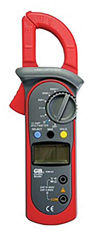 GB GCM-221 Clamp Meter, 600 A, 600 VAC, 600 VDC, 1 MOhm, LCD Display, Black
