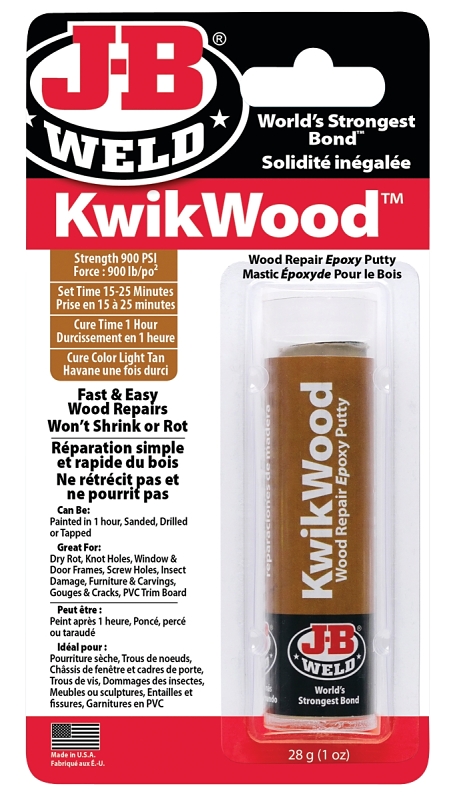 J-B Weld 8257F Epoxy Putty, Beige/White, Solid, 1 oz