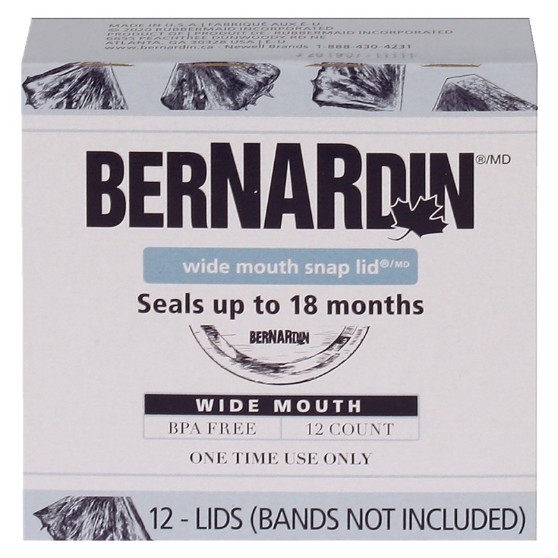 Bernardin 1302ZFP Snap Lid, Wide Mouth, Silver/Platinum