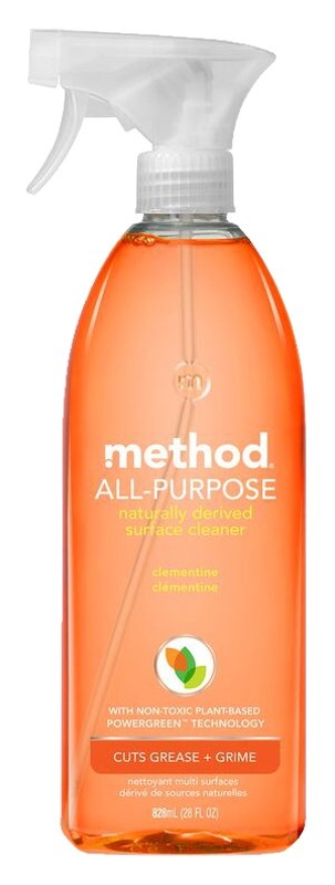 method 01164 Cleaner, 28 oz Aerosol Can, Liquid, Clementine