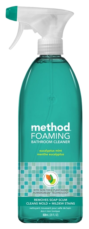 method 8 Bathroom Cleaner, 28 oz, Liquid, Herbaceous, Colorless/Translucent