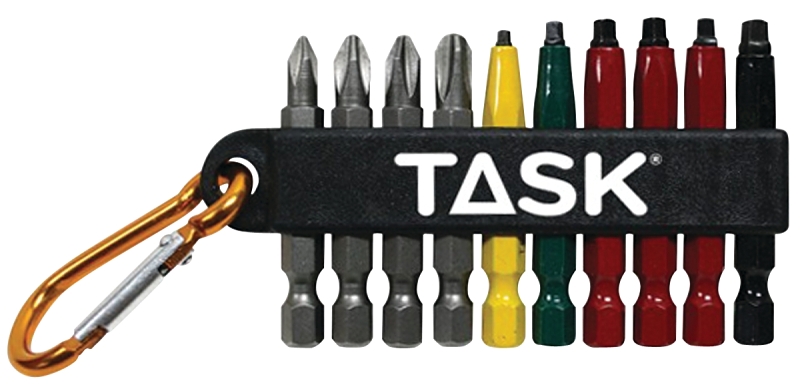 TASK T67918 Carabiner Clip Set, 10-Piece, Steel