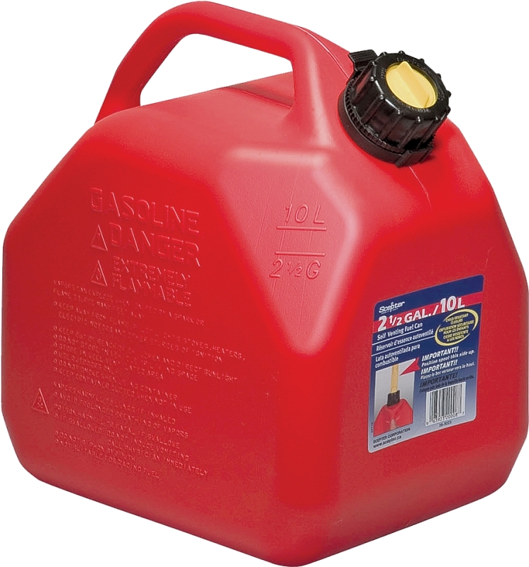 Scepter 07079 Gas Can with CRC, 2.5 gal Capacity, Polyethylene, Red