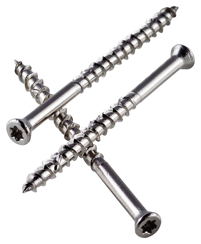 Simpson Strong-Tie T07300WPP Deck Screw, #7 Thread, 3 in L, Box Thread, Trim Head, 6-Lobe Drive, Steel, Stainless Steel, 350/PK
