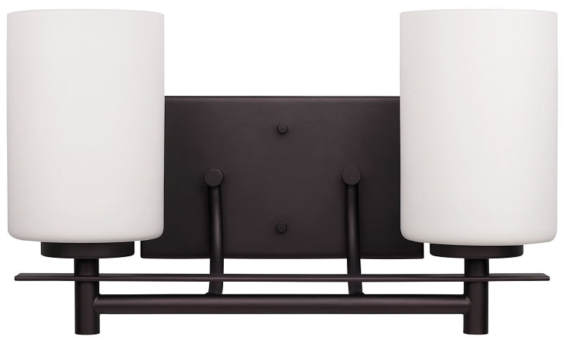 Canarm CARLTON Series IVL363A02ORB Vanity Light, 2-Lamp, Incandescent, LED Lamp, Metal Fixture