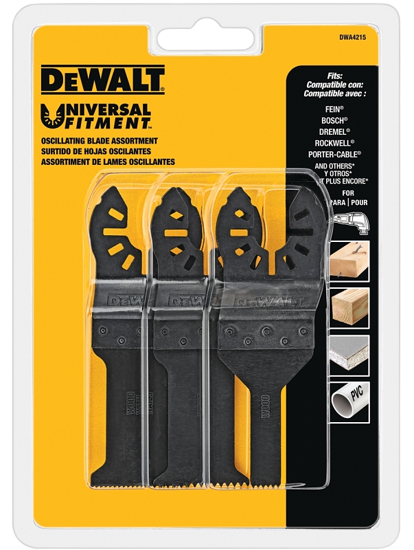 DeWALT DWA4215 Oscillating Blade Set, Steel