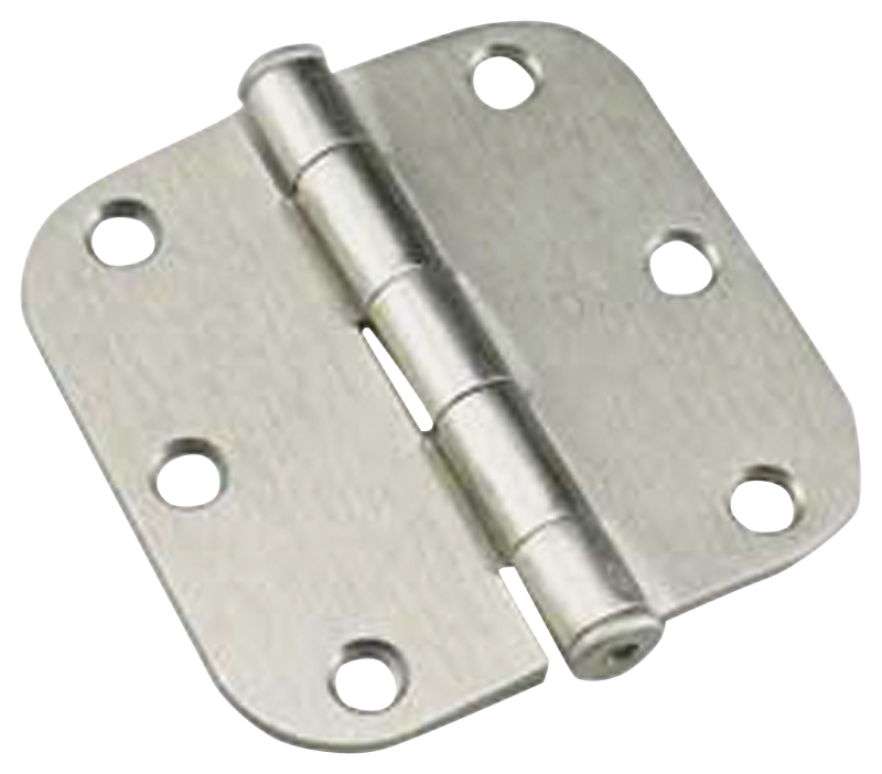 Onward 1820NBB Butt Hinge, 3 in H Frame Leaf, 3/32 in Thick Frame Leaf, Steel, Steel, Removable Pin, 40 lb