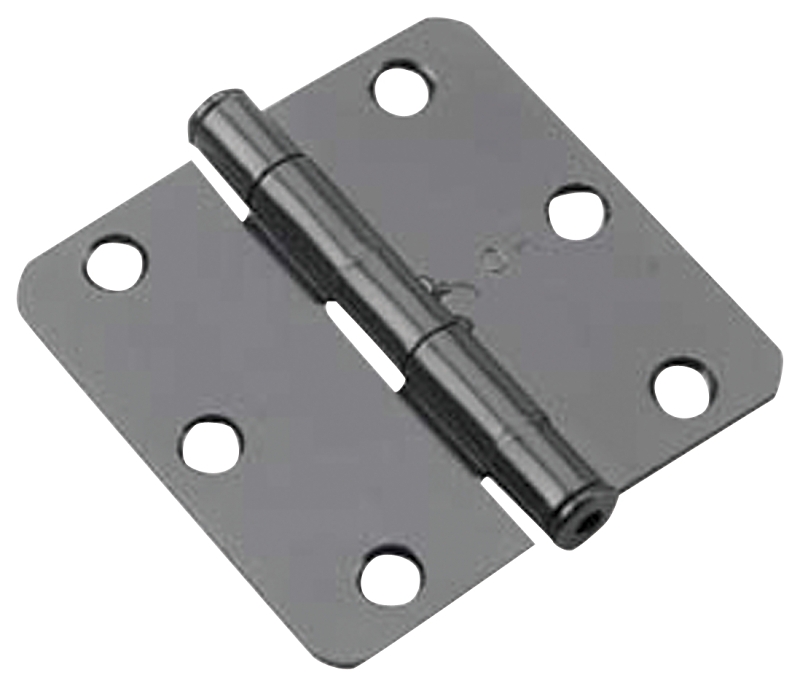 Onward 2820NBB Butt Hinge, 1/4 in Corner Radius, 3 in H Frame Leaf, 3/32 in Thick Frame Leaf, Steel, Brushed Nickel