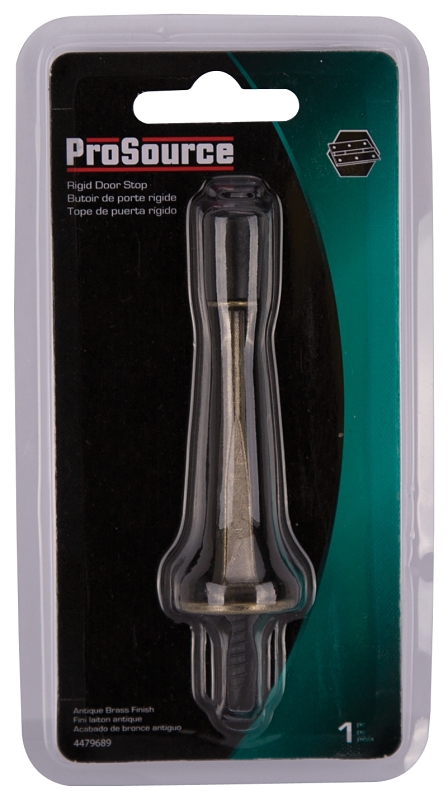 ProSource H20-Z021C-PS Heavy-Duty Rigid Door Stop, 15/16 in Dia Base, 3-1/8 in Projection, Die-Cast Zinc & Plastic