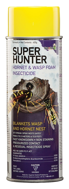 Superior 202 Wasp and Hornet Killer, Foam, Spray Application, 400 g