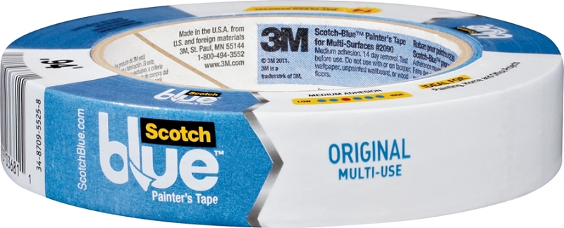 ScotchBlue 2090-24N Painter's Tape, Multi-Surface, 60 yd L, 0.94 in W, Blue