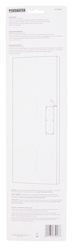 ProSource 32238ORB-PS Push Plate, Aluminum, Oil-Rubbed Bronze, 15 in L, 3-1/2 in W, 0.8 mm Thick