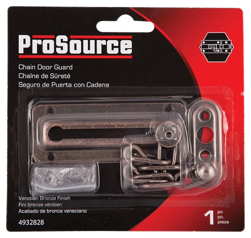 ProSource 807277-VB-PS Chain Door Guard, 3-3/8 in L, 2 in W, 6 in H, Steel, Venetian Bronze