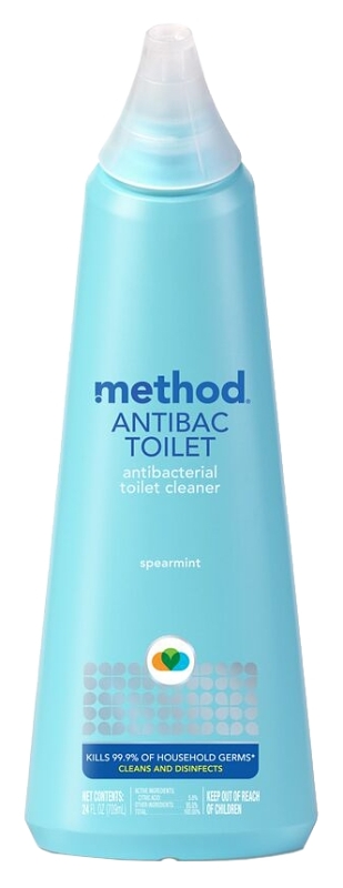 method 1221 Toilet Bowl Cleaner, 24 oz, Liquid, Pleasant, Light Blue