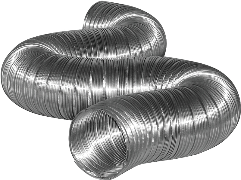 Dundas Jafine MFX48X Semi-Rigid Duct, 4 in Dia, 8 ft L, Aluminum, 10/PK