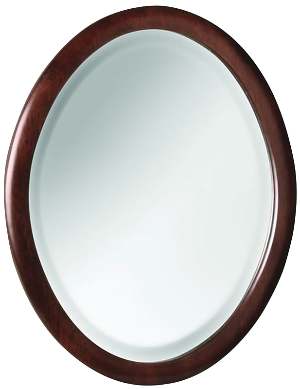 Foremost Shiloh Series SHCOM1822 Mirror, Oval, 18 in W, 22 in H, Wood Frame, Wire Mounting