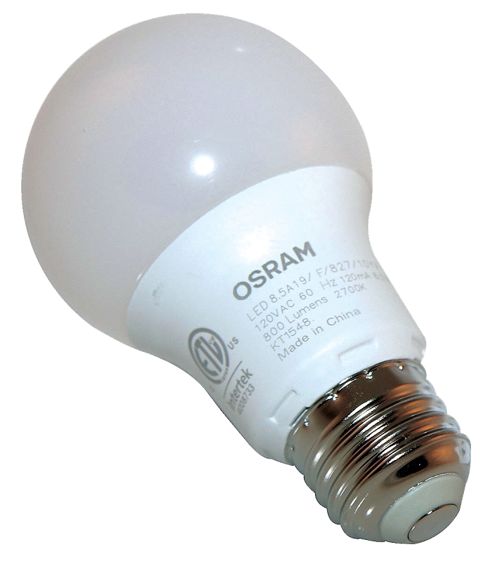 Sylvania 73886 LED Bulb, General Purpose, A19 Lamp, 60 W Equivalent, E26 Lamp Base, Frosted, Warm White Light