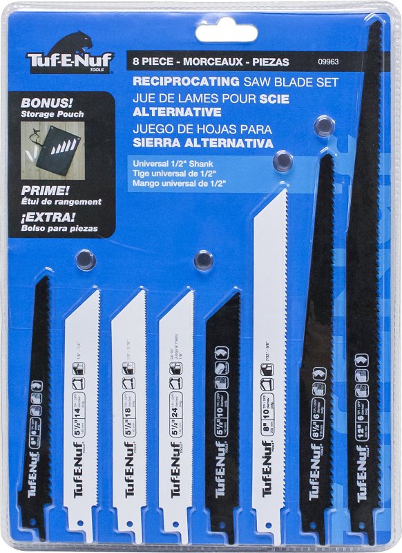 Tuf-E-Nuf 09963 Reciprocating Saw Blade Set