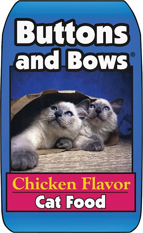 Buttons and Bows 10224 Cat Food, Chicken Flavor, 20 lb Bag