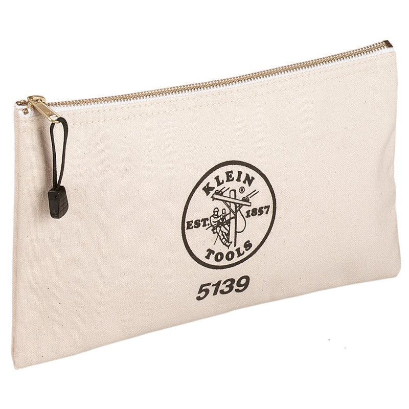 Klein Tools 5139 Canvas Bag, 4-1/4 in W, 7 in D, 12-1/4 in H, Cordura Ballistic Nylon, White