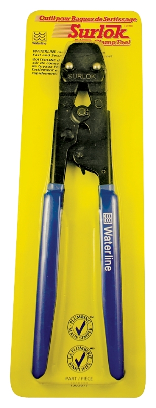 Waterline Surlok Series 1505077 Pinch Clamp Tool, Rubberized Grip Handle, Black/Blue Handle